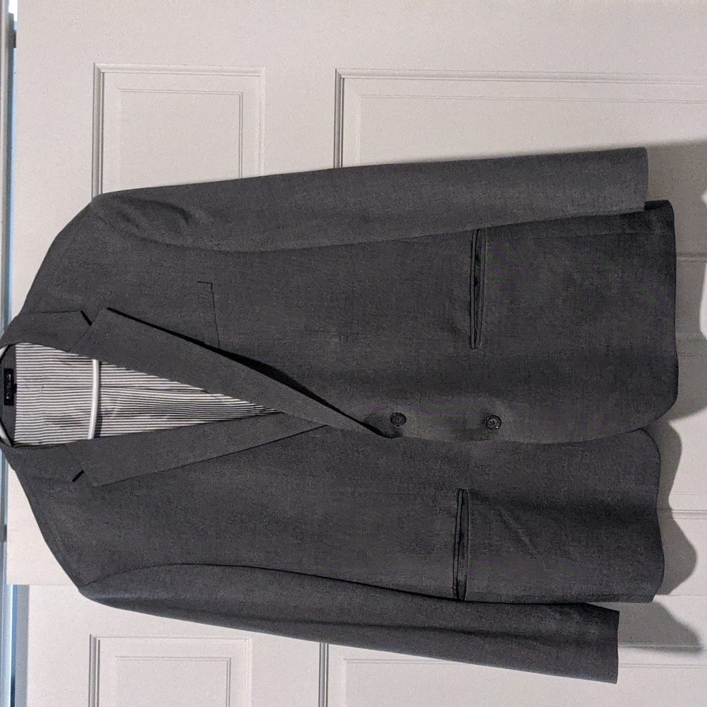 Express men's size 48L gray suit jacket classic fit